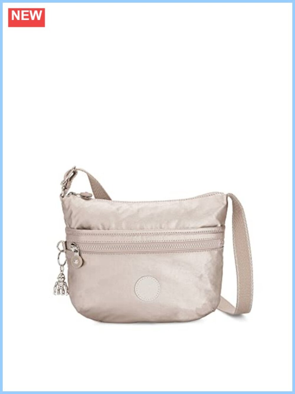 Lightweight Nylon Crossbody Bag Slim Zip Pockets Everyday Purse